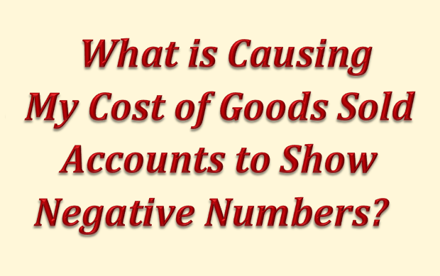 Why is My Cost of Goods Sold Showing Negative Numbers