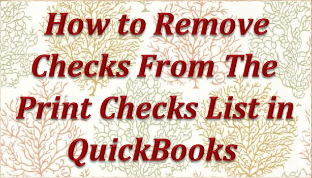 printing checks in quickbooks for mac